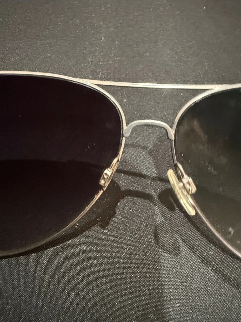 CHANEL Silver Aviator Sunglasses with Black Gradient Lenses